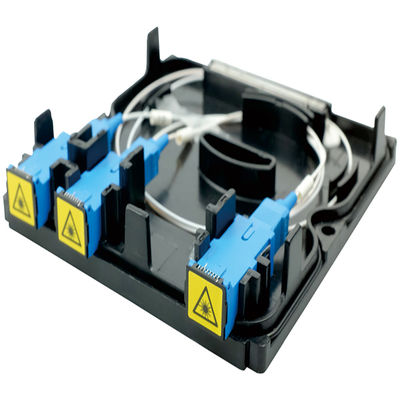 Zwart plastic glasvezel splitter voor FTTH 2 cores SC UPC PC