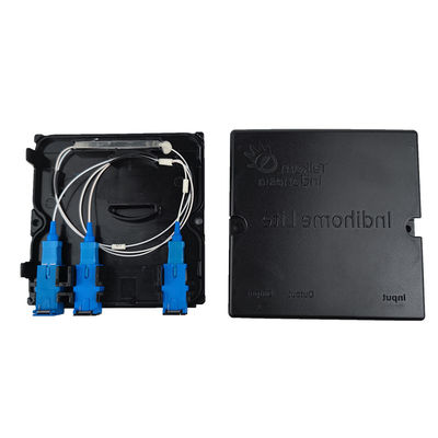 Zwart plastic glasvezel splitter voor FTTH 2 cores SC UPC PC