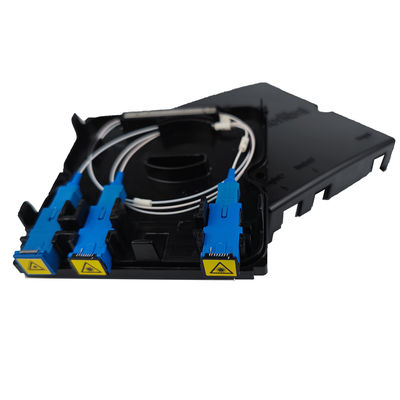 Zwart plastic glasvezel splitter voor FTTH 2 cores SC UPC PC