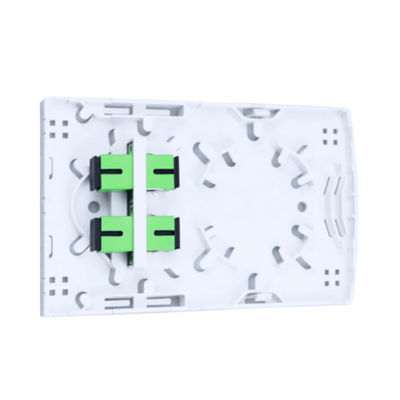 2 kernen Plastic Fiber Optic Faceplate Socket Panel voor naadloze FTTH-integratie
