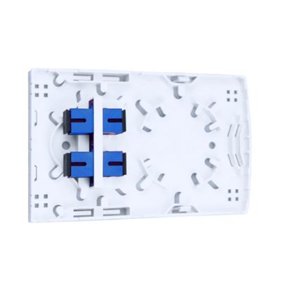 5 2 Core SC UPC Plastic Fiber Optic Faceplate Socket Panel voor FTTH-toepassingen