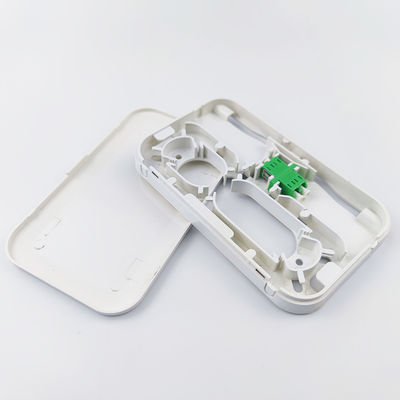 1 Port Grey APC Plastic Fiber Optic Faceplate Socket Panel voor binnen in FTTH-netwerk