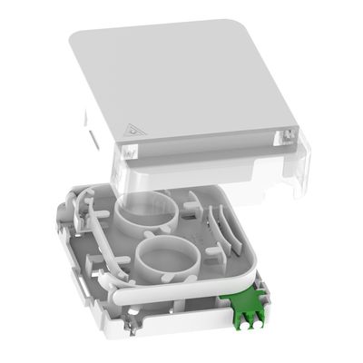 Witte / grijze 1 kern LC APC-type glasvezel voor FTTH-verbinding binnen