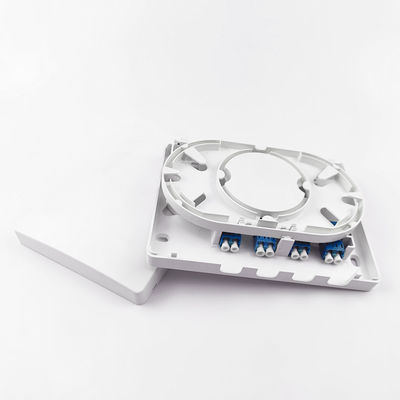 150*110*30mm FTTH-netwerk binnen 4 kernen LC UPC Plastic Fiber Optic Faceplate Socket Panel