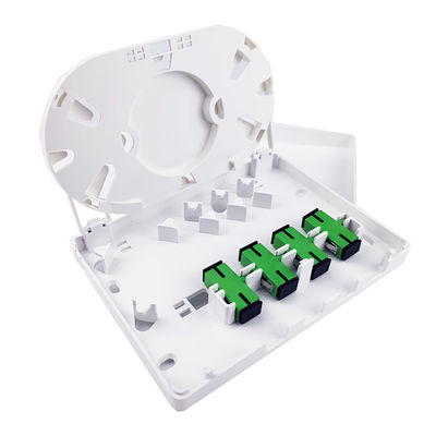 4-Cores SC APC Plastic Fiber Optic Faceplate Socket Panel voor binnen in FTTH-netwerk
