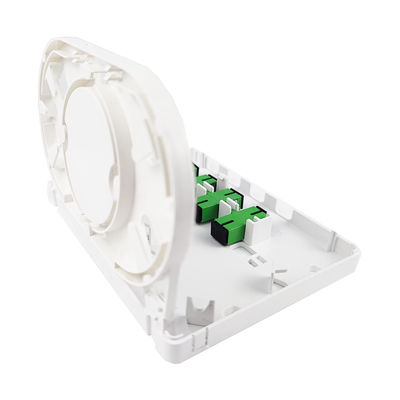 4-Cores SC APC Plastic Fiber Optic Faceplate Socket Panel voor binnen in FTTH-netwerk