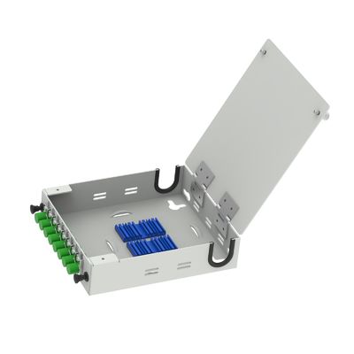 Aluminium 8-kern FC APC-type glasvezelverspreidingsdoos voor netwerk-FTTH/FTTX-terminals