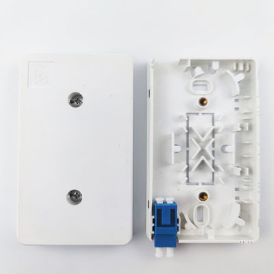 ABS 2 Core LC UPC Plastic Fiber Optic Faceplate Socket Panel voor Indoor FTTH Network