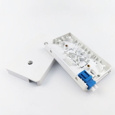 ABS 2 Core LC UPC Plastic Fiber Optic Faceplate Socket Panel voor Indoor FTTH Network
