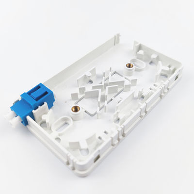 ABS 2 Core LC UPC Plastic Fiber Optic Faceplate Socket Panel voor Indoor FTTH Network