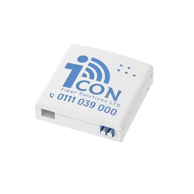 2 Core LC UPC Plastic Fiber Optic Faceplate Socket Panel voor binnen in FTTH-netwerk